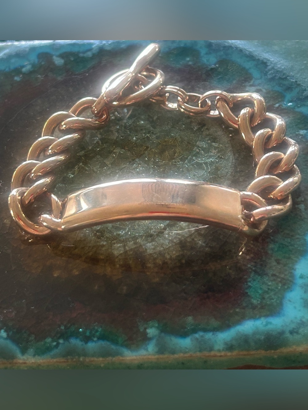 Bronze Curb Link ID Bracelet